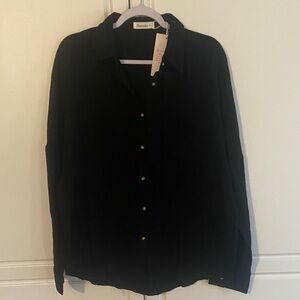 Classic Black Button-Down Shirt -